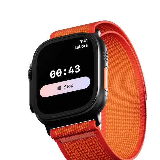 Labora Apple Watch contraction timer interface